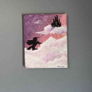 Purple and Pink Fantasy Art Canvas